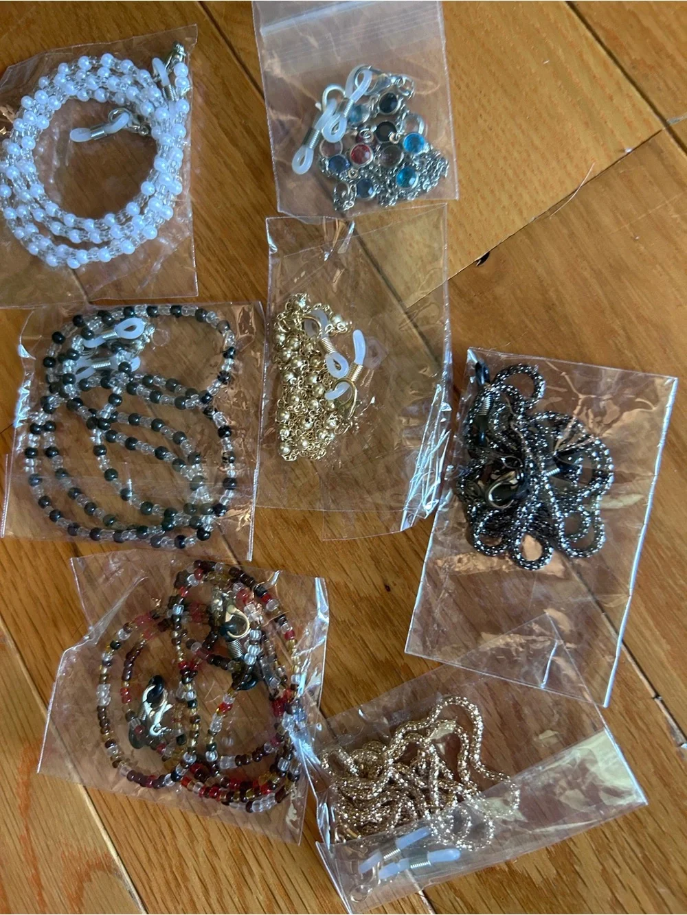 Blue light and reading glasses bundle with cases, wipes, and  chains!